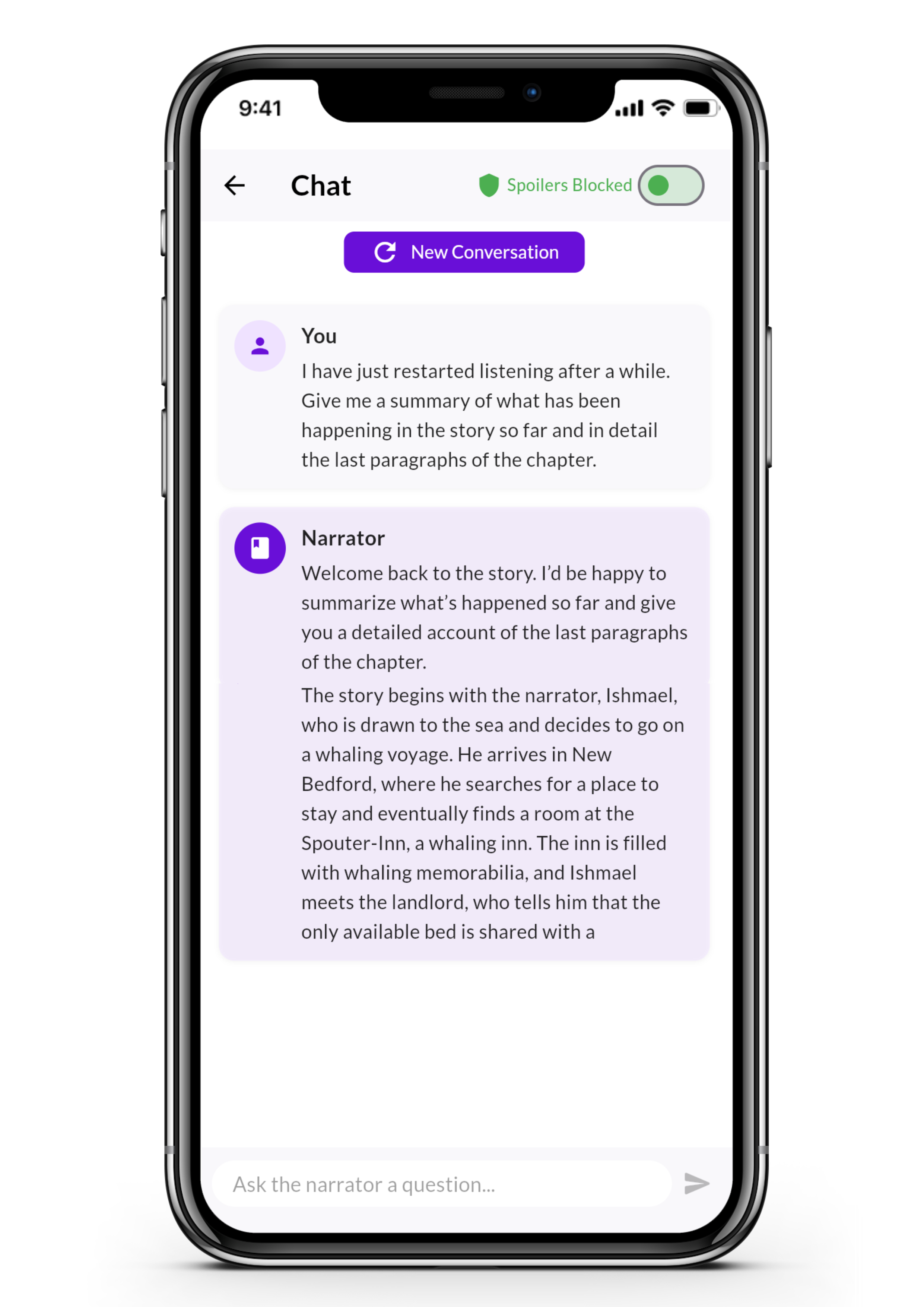 Chat with AI assistant feature